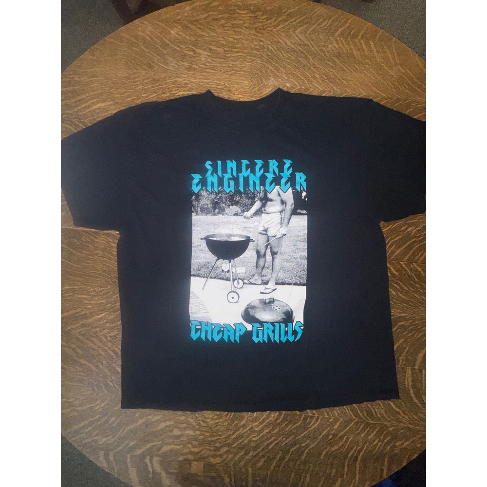 Sincere Engineer Cheap Grills Album Art T Shirt XL Black Punk Band Tee 2023